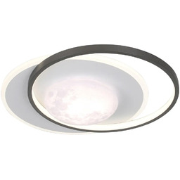 Plafon LED czarny okrągły z akrylem 58cm PLF-02727-M-BK