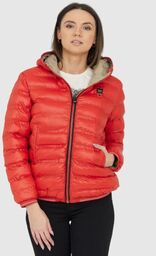 BLAUER Pomarańczowo-beżowa damska dwustronna kurtka Stella reversible down