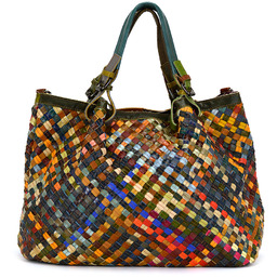 Duża Torebka skórzana na ramię oryginalny wzór