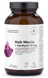 AURA HERBALS Hair Mania + keratyna 20mg, 120kaps.