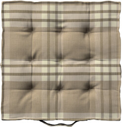 Poduszka na krzesło Kuba, krata beżowa, 50 x