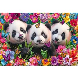 Panda-Trio: Kinderpuzzle Graspappe Standard 200 Teile