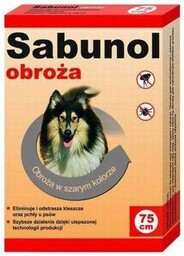 Sabunol szara obroża przeciw pchłom i kleszczom