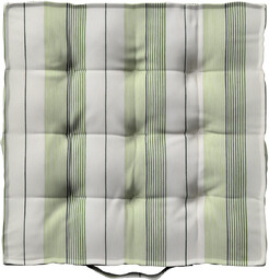 Poduszka na krzesło Kuba, zielone pasy, 50 x