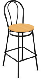 Hoker Tulipan wood Hocker Black, czarny