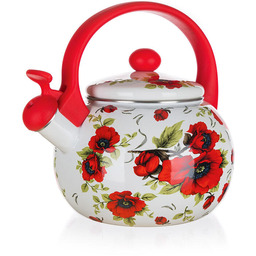 Banquet Czajnik emaliowany z gwizdkiem POPPY 2,2 l