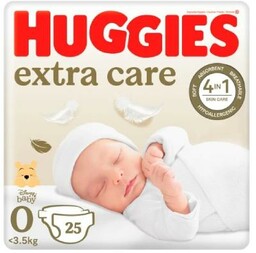 HUGGIES Extra Care Newborn 0 Pieluchy (0-3,5kg), 25szt.