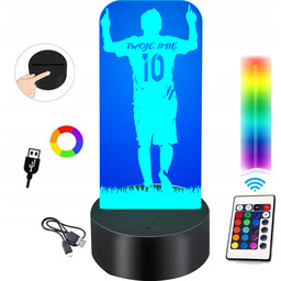 Lampka Nocna 3D Led Dla Dzieci Piłkarz Piłka