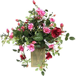 Dzikie róże w wazonie, 32 cm, sztuczne róże,