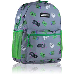 MINECRAFT Plecak dla nastolatków, szary, wymiary: ok. 30