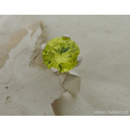 DARLA srebrny pierścionek z cytrynem Swarovskiego