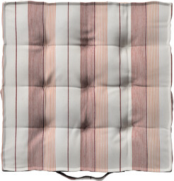 Poduszka na krzesło Kuba, czerwone pasy, 50 x