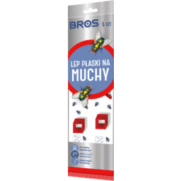 Bros Lep płaski na muchy 5 szt.