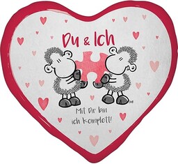 Sheepworld Pluszowa poduszka z motywem "Du & I",