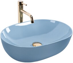 REA-U6620 Lisa L.Blue Shiny Umywalka nablatowa