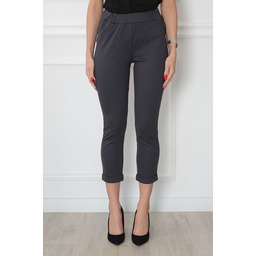 Spodnie cygaretki dzianinowe grafit Jose