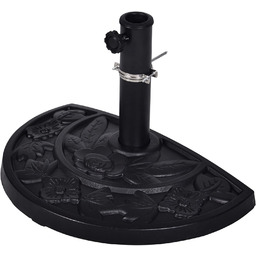 PODSTAWA POD PARASOL BALKONOWY 9KG PÓŁOKRĄGŁA CZARNA 49X31
