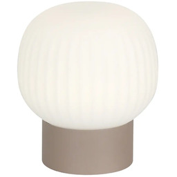 Lampa biurkowa metalowa brązowo-biała 15cm TB-02217-1-BRO z serii