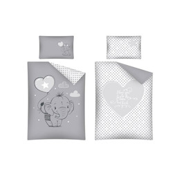 Detexpol Pościel bawełniana 90x120 Słonik balonik 9873 serduszko