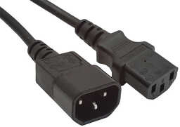 Przedłużacz kabla zasilającego IEC 320 C13 na C14,