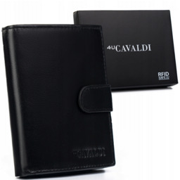 Portfel skórzany 4U Cavaldi [DH] 0800L-P-BS-RFID czarny