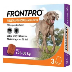 FRONTPRO Tabletki na pchły i kleszcze dla psa