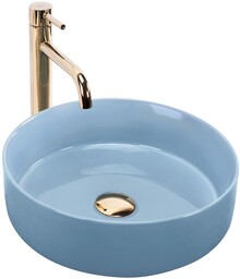 REA-U6619 Sami L.Blue Shiny Umywalka nablatowa