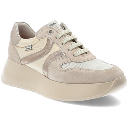 Callaghan Beżowe Sneakersy Modne Obuwie Damskie Na Koturnie