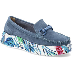 Filippo Niebieskie Półbuty Modne Obuwie Damskie Na Kolorowej