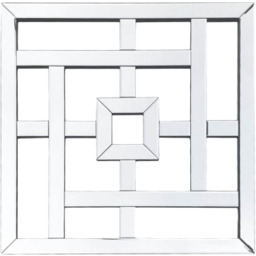 OBRAZ lustrzany, kwadratowy geometryczny wzór, styl glamour