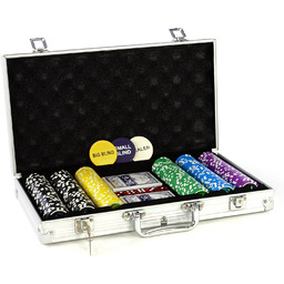ZESTAW DO POKERA 300 ŻETONÓW LASEROWYCH WALIZKA KARTY
