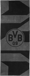 Borussia Dortmund BVB ręcznik kąpielowy szary/czarny 70 x