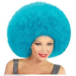 PERUKA AFRO NIEBIESKIE