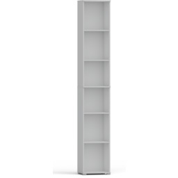 Regał pola 215x30 cm biały, 6 półek