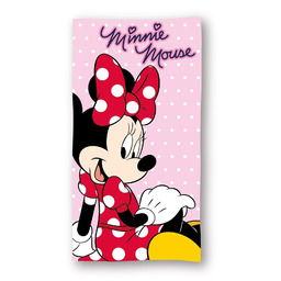 Faro Ręcznik plażowy 70x140 Myszka Minnie różowy bawełniany