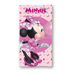 Faro Ręcznik plażowy 70x140 Myszka Minnie różowy kokardki