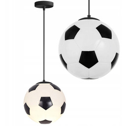 Lampa Sufitowa Wisząca Piłka Nożna Szklana 25cm E27