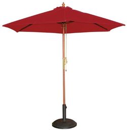 Bolero Parasol okrągły czerwony 2370(H) x 2500(Ø) mm