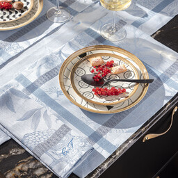 Le Jacquard Fran ais Podkładka lniana l''orangerie Blue