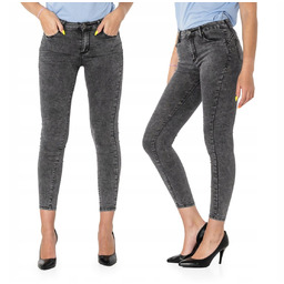 Spodnie Jeansy Damskie Jegginsy Push-Up 3822-3 28