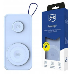 Niebieski Powerbank 3mk PastelUp 10,000mAh Qi 22.5W +