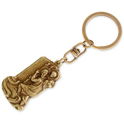 BRELOCZEK ŚWIĘTY KRZYSZTOF ZŁOTY dla kierowców symbole chrześcijańskie