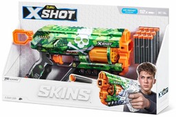 ZURU X-Shot Wyrzutnia Skins Griefer Camo 12 strzałek