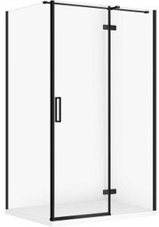 CERSANIT Zestaw kabina prostokątna JOTA prawa 120x90 czarna,