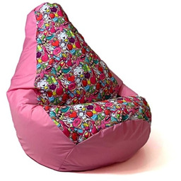 Go Gift Pufa worek sako GRUSZA DRUK różowy-bajkowy