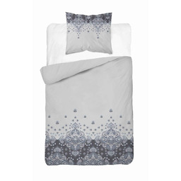 Detexpol Pościel bawełniana 140x200 Biała z ornamentem orientalny