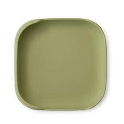 Interbaby Talerz z przyssawką 18x18 zielony silikonowy