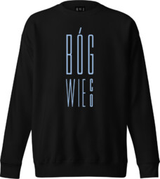 Bluza BÓG WIE CO czarna z błękitem