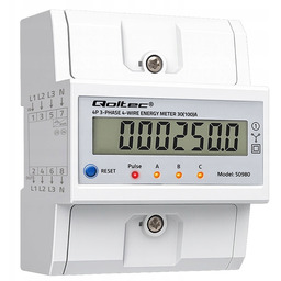 Licznik energii 3 fazowy 400V 100A LCD Reset