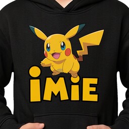 Bluza dziecięca Premium z nadrukiem Pikachu Personalizowana rozmiar